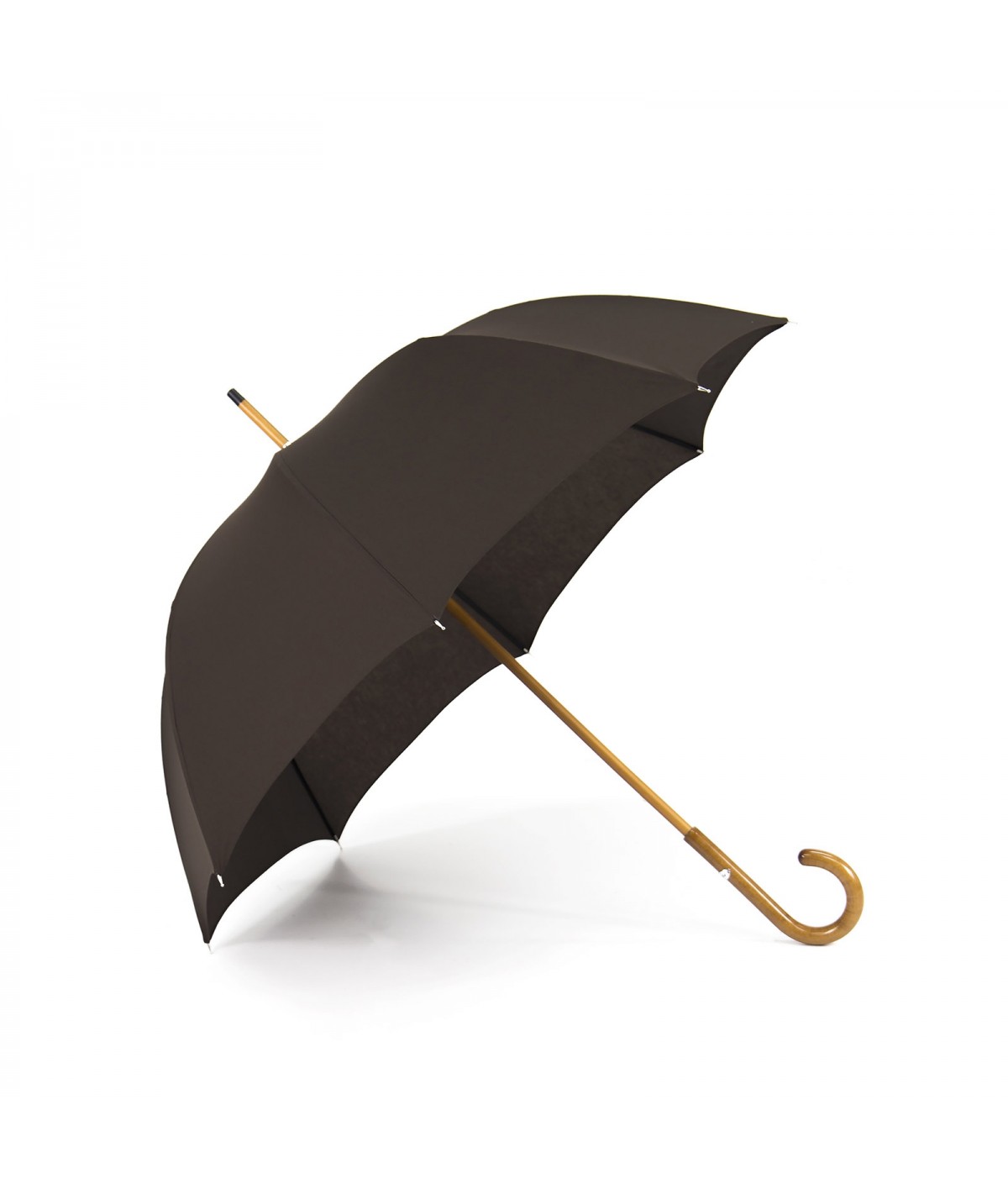 → Umbrella-Parasol - "The Plains" - Chacolate - Long manual - Umbrella Manufacturer Maison Pierre Vaux