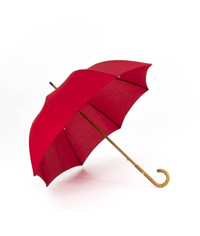 → Umbrella-Parasol - "The Plains" - Red - Long manual - Umbrella Manufacturer Maison Pierre Vaux