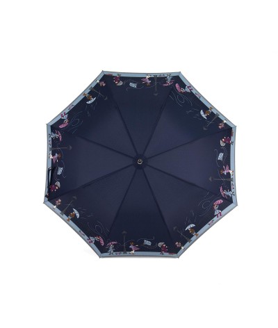 → Blue "Storm" Umbrella - Long automatic - by the French Umbrella Manufacturer Maison Pierre Vaux
