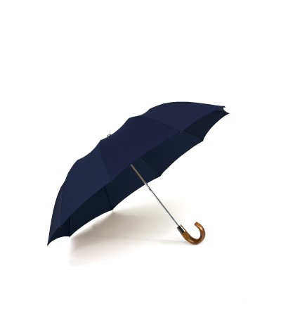 → Parapluie "Le Pratique & Chic" Pliant Navy - Automatique 10 baleines - Maison Pierre Vaux