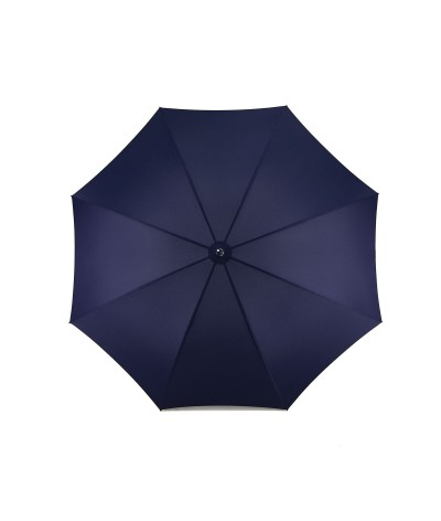 → "The Golf" Umbrella - Manual - Navy - Curved wooden handle - Handcrafted in France by Maison Pierre Vaux