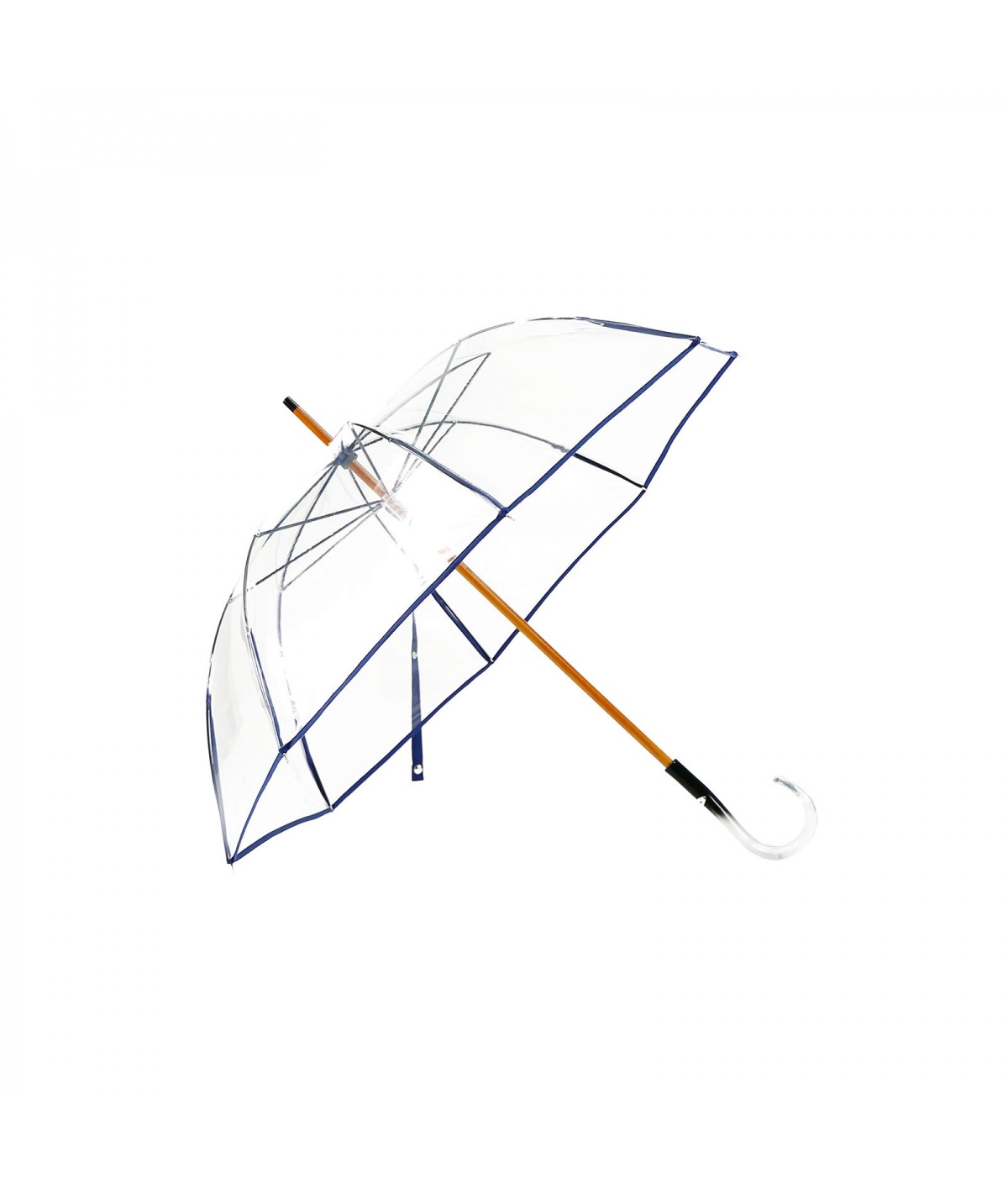 → Parapluie "Transparent Classique" - Bleu Foncé - Maison Pierre Vaux Fabricant Français