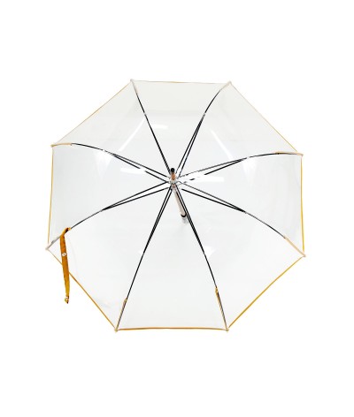 →  Manual "classic transparent" umbrella - Yellow - Handcrafted in France by Maison Pierre Vaux