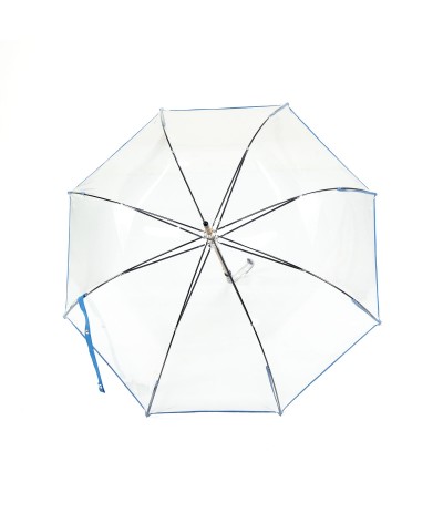 → Parapluie "Transparent Classique" - Bleu Clair - Maison Pierre Vaux Fabricant Français
