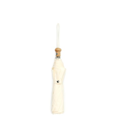 → Parasol "Folding Light Cotton" - Ecru handcrafted in France By the French Umbrellas Manufacturer Maison Pierre Vaux