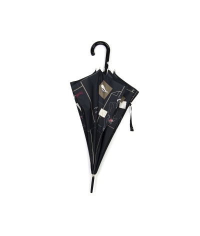 → Parapluie "Nouvelle Vague Long" - Noir - Parapluie pas Cher pour Femme