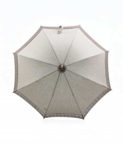 → Ombrelle "Lin et Dentelle" pliante Ocre  - Made in France par le leader des fabricants de parapluies français