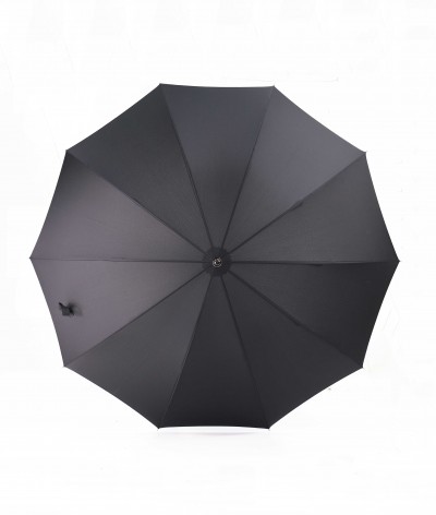 → "The exotic" Umbrella Black - Handcrafted by the French Umbrellas Manufacturer Maison Pierre Vaux