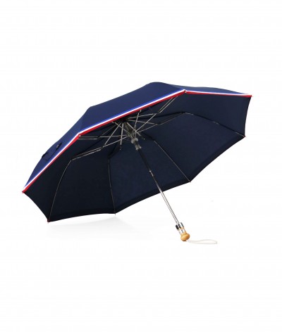→ "The Made in France" Umbrella - Navy Blue - Automatic folding - Handcrafted in France By Maison Pierre Vaux
