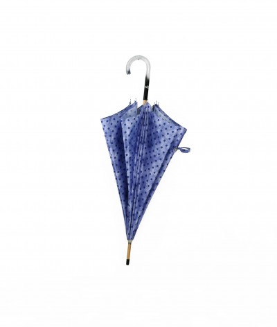 → Fancy Printed Satin Umbrella - Long Manual N°12 - Made in France by Maison Pierre Vaux French Umbrella Manufacturer