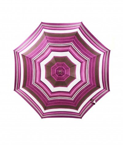 → Fancy Printed Satin Umbrella - Long Manual N°10 - Made in France by Maison Pierre Vaux French Umbrella Manufacturer