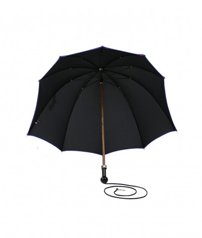→ Parapluie "Casquette" à Forme originale de visière - Noir et gansé multicolor Toile 100 % Polyester - Made in France