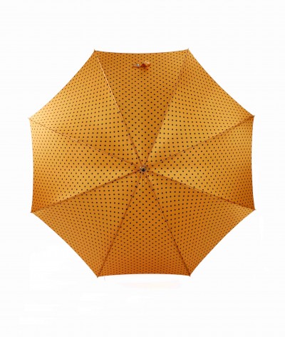 → Fancy Printed Satin Umbrella - Long Manual N°19 - Made in France by Maison Pierre Vaux French Umbrella Manufacturer