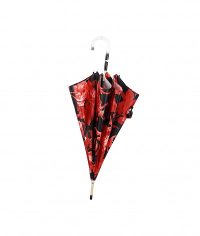 → Parapluie Satin Imprimé Fantaisie - Long Manuel N°20 - Made in France par Maison Pierre Vaux Fabricant Français de Parapluie
