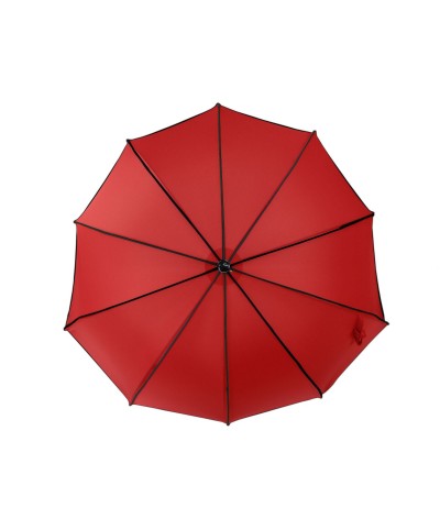 → Parapluie "Casquette" à Forme originale de visière - Rouge et gansé noir Toile 100 % Polyester - Made in France